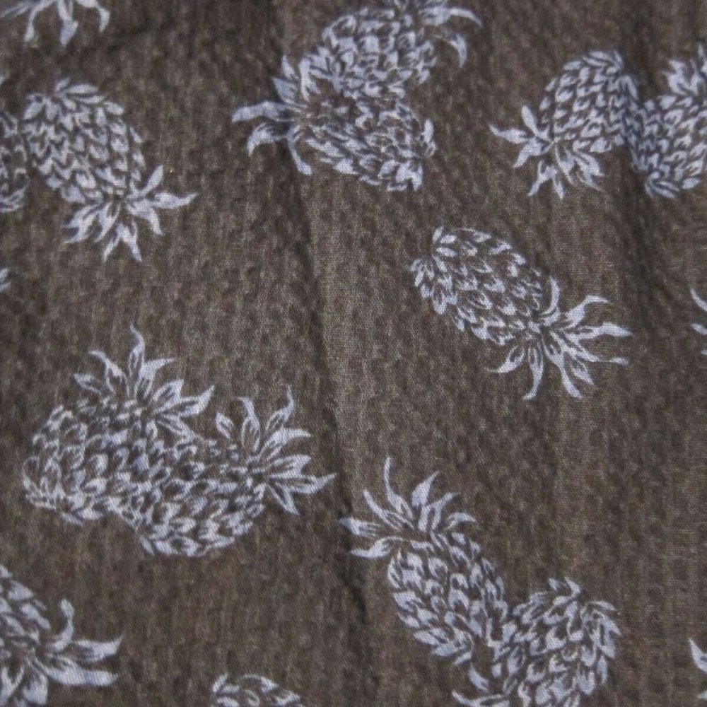 NWT Gitman Vintage Mens Medium Seersucker Pineapple Button Down Shirt Swingers